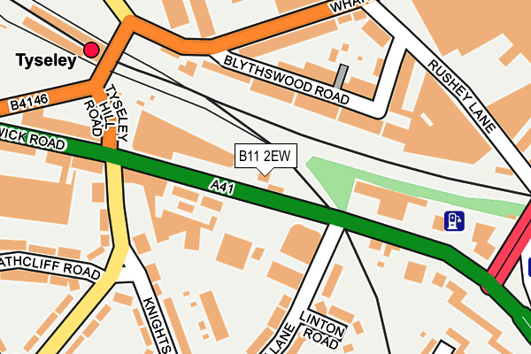 B11 2EW map - OS OpenMap – Local (Ordnance Survey)