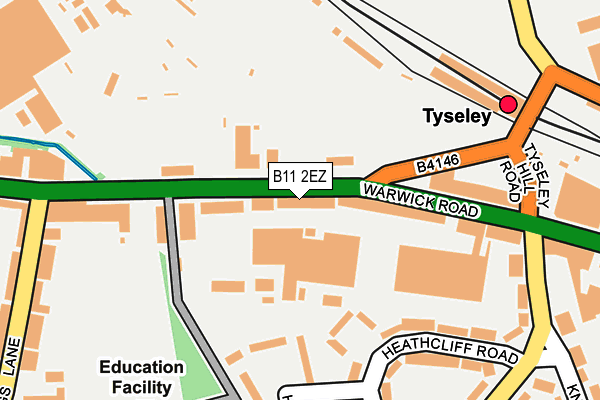 B11 2EZ map - OS OpenMap – Local (Ordnance Survey)