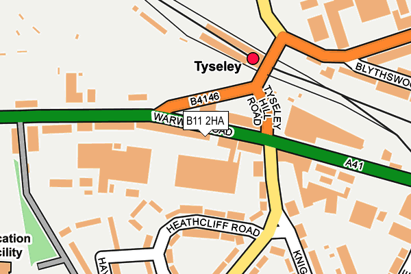 B11 2HA map - OS OpenMap – Local (Ordnance Survey)