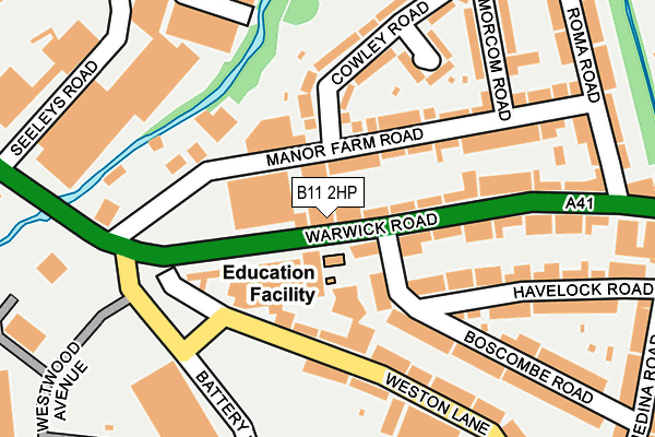 B11 2HP map - OS OpenMap – Local (Ordnance Survey)