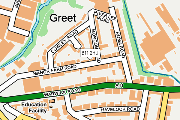 B11 2HU map - OS OpenMap – Local (Ordnance Survey)