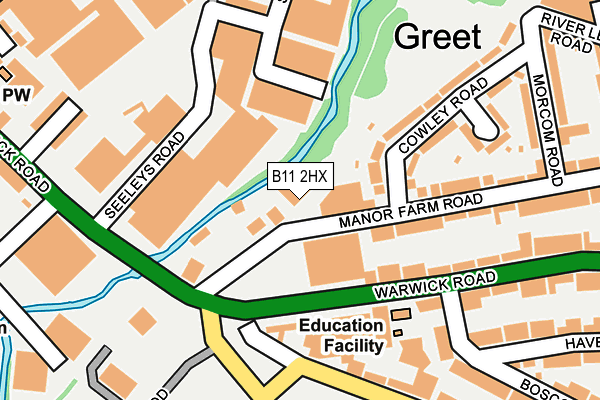 B11 2HX map - OS OpenMap – Local (Ordnance Survey)