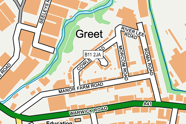 B11 2JA map - OS OpenMap – Local (Ordnance Survey)