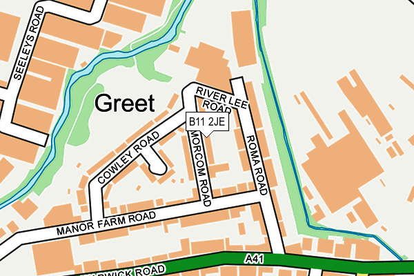 B11 2JE map - OS OpenMap – Local (Ordnance Survey)