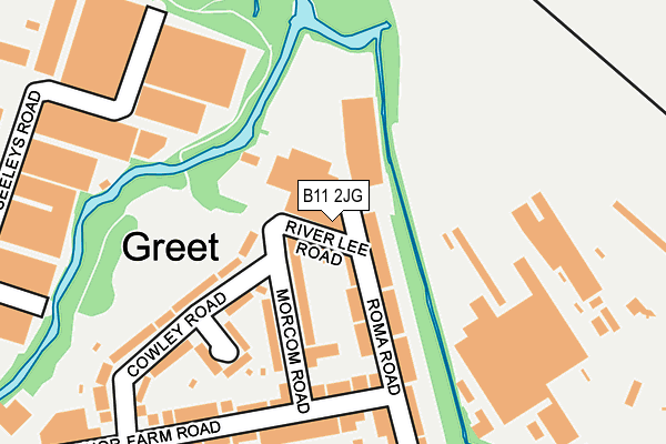 B11 2JG map - OS OpenMap – Local (Ordnance Survey)