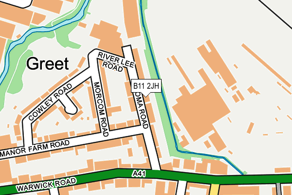B11 2JH map - OS OpenMap – Local (Ordnance Survey)