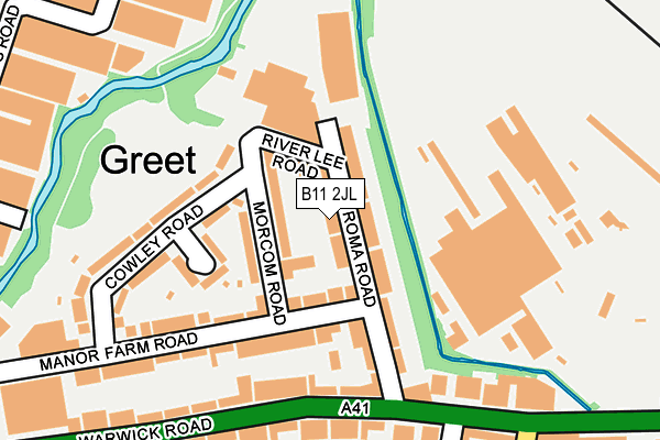 B11 2JL map - OS OpenMap – Local (Ordnance Survey)