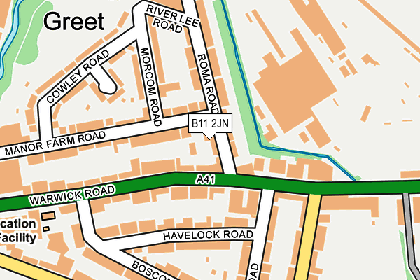 B11 2JN map - OS OpenMap – Local (Ordnance Survey)