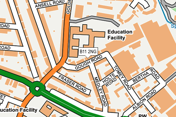 B11 2NG map - OS OpenMap – Local (Ordnance Survey)