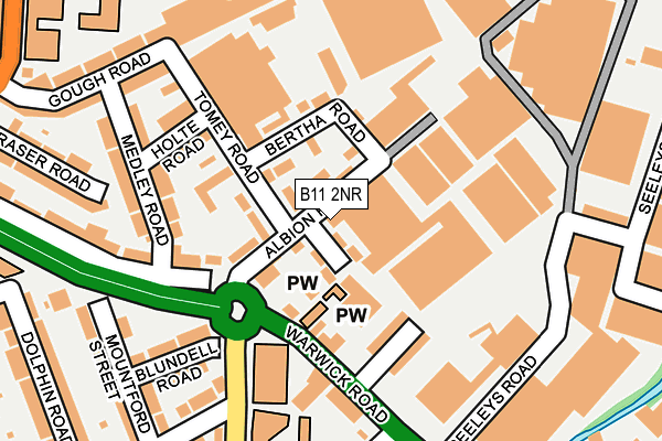 B11 2NR map - OS OpenMap – Local (Ordnance Survey)