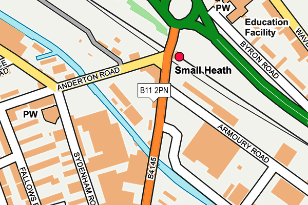 B11 2PN map - OS OpenMap – Local (Ordnance Survey)