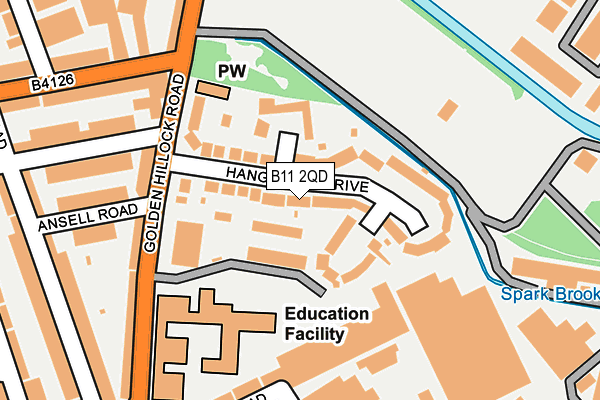 B11 2QD map - OS OpenMap – Local (Ordnance Survey)