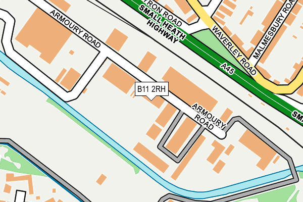 B11 2RH map - OS OpenMap – Local (Ordnance Survey)