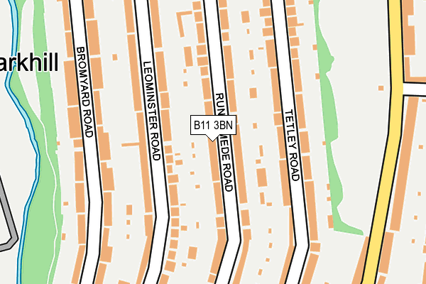 B11 3BN map - OS OpenMap – Local (Ordnance Survey)