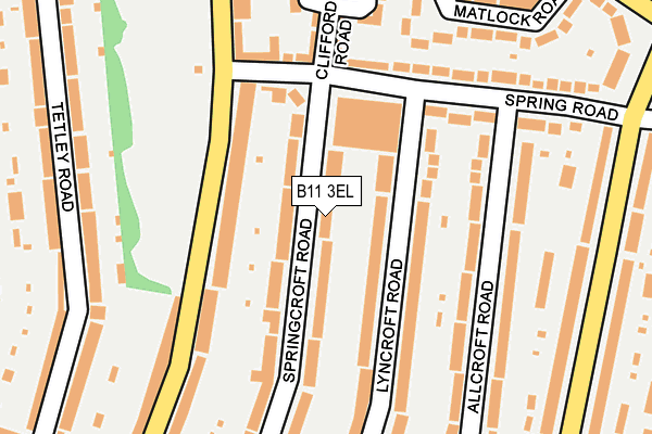 B11 3EL map - OS OpenMap – Local (Ordnance Survey)