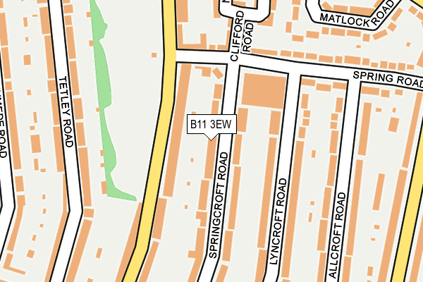 B11 3EW map - OS OpenMap – Local (Ordnance Survey)