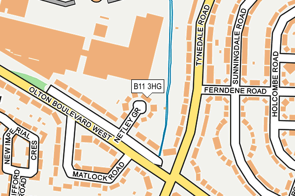 B11 3HG map - OS OpenMap – Local (Ordnance Survey)