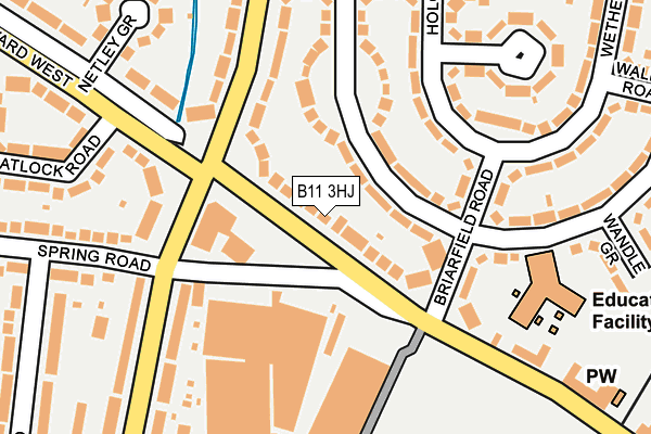 B11 3HJ map - OS OpenMap – Local (Ordnance Survey)