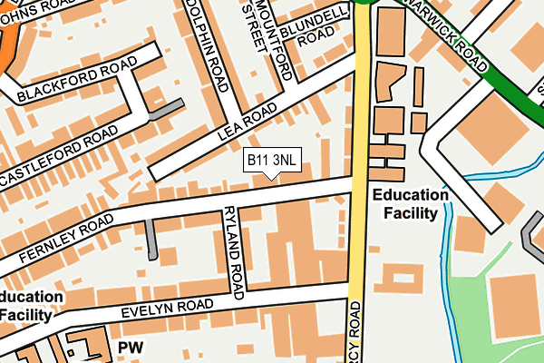 B11 3NL map - OS OpenMap – Local (Ordnance Survey)