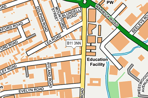 B11 3NN map - OS OpenMap – Local (Ordnance Survey)