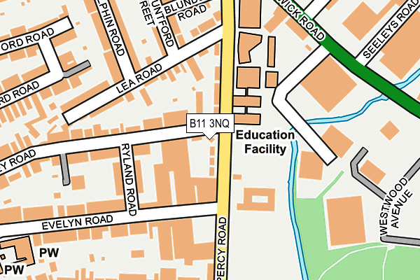 B11 3NQ map - OS OpenMap – Local (Ordnance Survey)