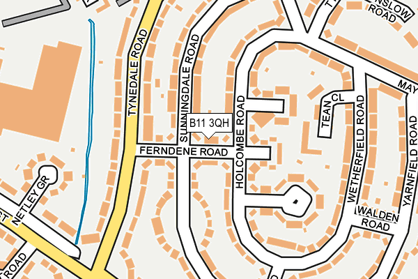 B11 3QH map - OS OpenMap – Local (Ordnance Survey)