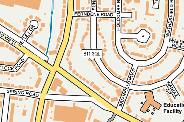 B11 3QL map - OS OpenMap – Local (Ordnance Survey)