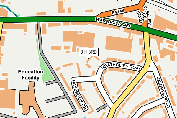 B11 3RD map - OS OpenMap – Local (Ordnance Survey)