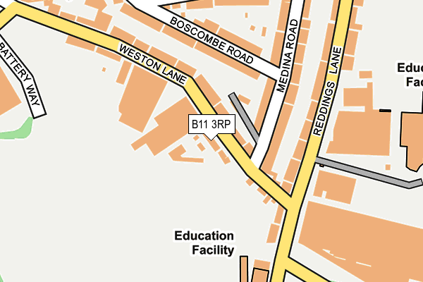 B11 3RP map - OS OpenMap – Local (Ordnance Survey)