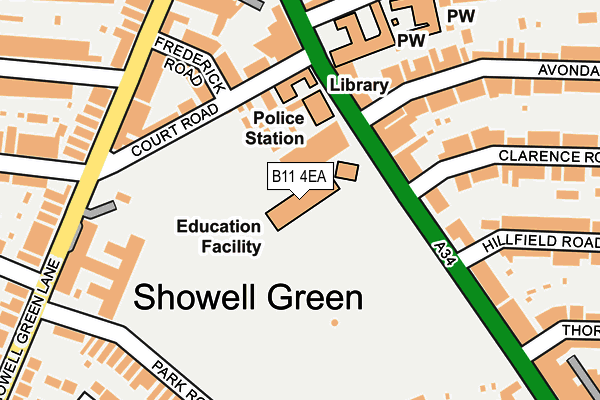 B11 4EA map - OS OpenMap – Local (Ordnance Survey)