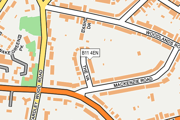B11 4EN map - OS OpenMap – Local (Ordnance Survey)