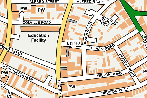 B11 4PJ map - OS OpenMap – Local (Ordnance Survey)