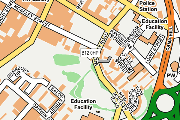 B12 0HP map - OS OpenMap – Local (Ordnance Survey)