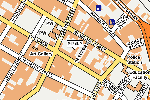 B12 0NP map - OS OpenMap – Local (Ordnance Survey)