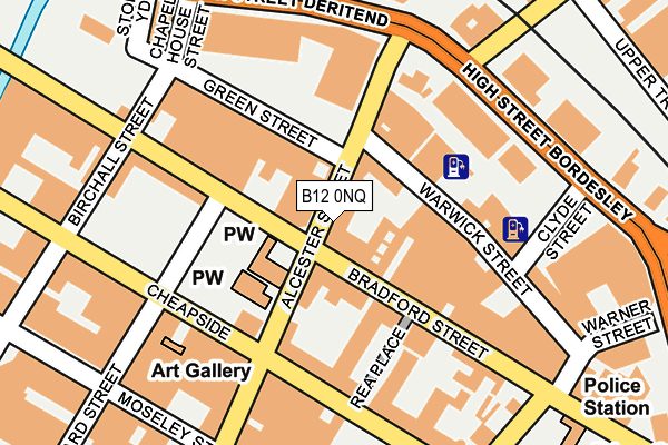 B12 0NQ map - OS OpenMap – Local (Ordnance Survey)