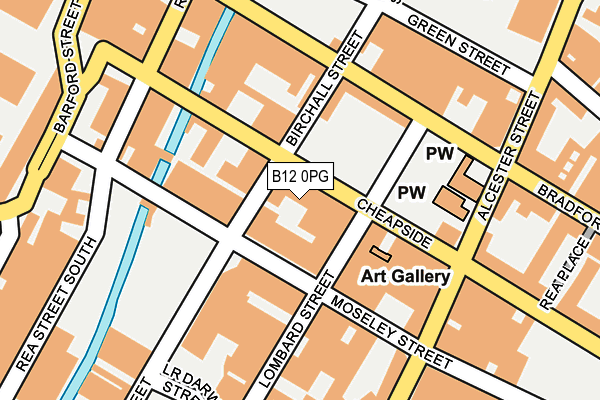 B12 0PG map - OS OpenMap – Local (Ordnance Survey)