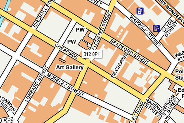 B12 0PH map - OS OpenMap – Local (Ordnance Survey)