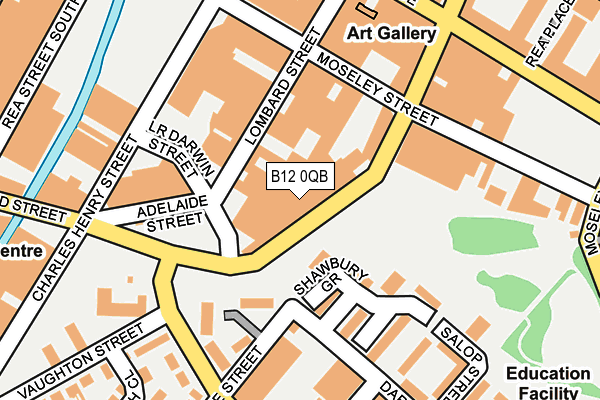 B12 0QB map - OS OpenMap – Local (Ordnance Survey)