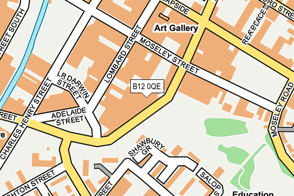 B12 0QE map - OS OpenMap – Local (Ordnance Survey)