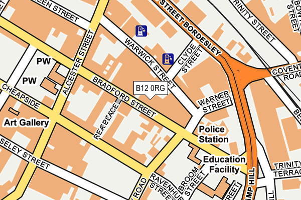 B12 0RG map - OS OpenMap – Local (Ordnance Survey)