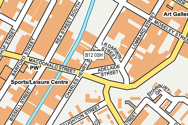 B12 0SH map - OS OpenMap – Local (Ordnance Survey)