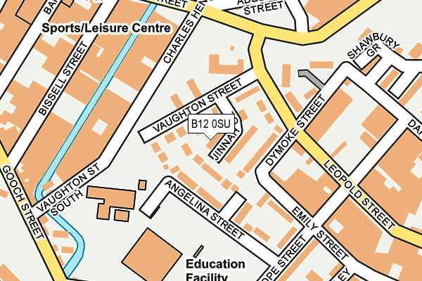 B12 0SU map - OS OpenMap – Local (Ordnance Survey)