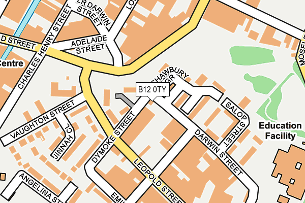 B12 0TY map - OS OpenMap – Local (Ordnance Survey)