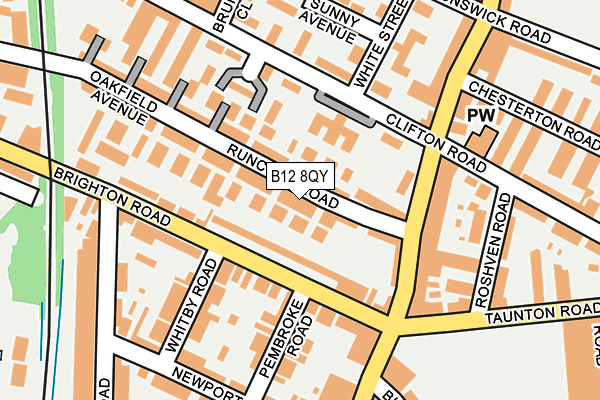 B12 8QY map - OS OpenMap – Local (Ordnance Survey)