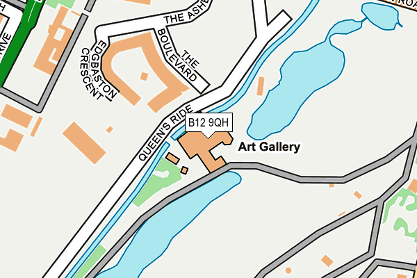 B12 9QH map - OS OpenMap – Local (Ordnance Survey)