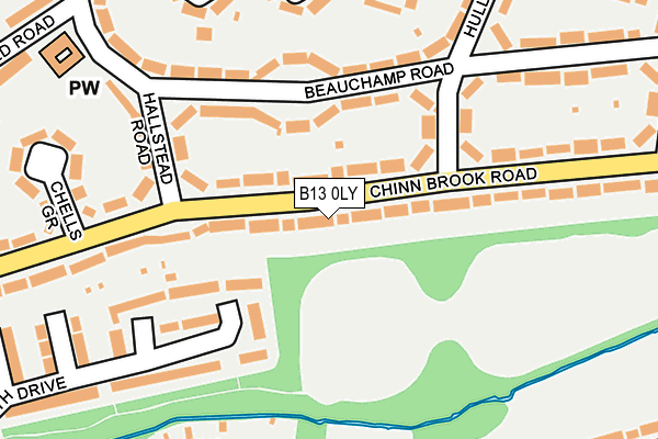 B13 0LY map - OS OpenMap – Local (Ordnance Survey)