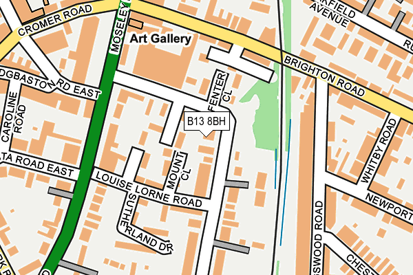 B13 8BH map - OS OpenMap – Local (Ordnance Survey)