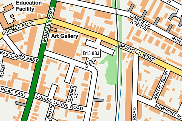 B13 8BJ map - OS OpenMap – Local (Ordnance Survey)