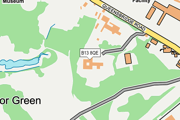 B13 8QE map - OS OpenMap – Local (Ordnance Survey)