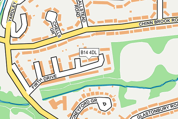 B14 4DL map - OS OpenMap – Local (Ordnance Survey)